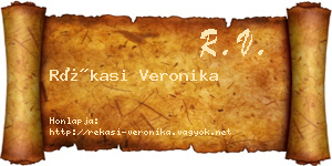 Rékasi Veronika névjegykártya
