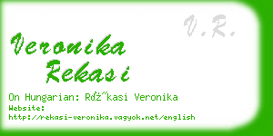 veronika rekasi business card